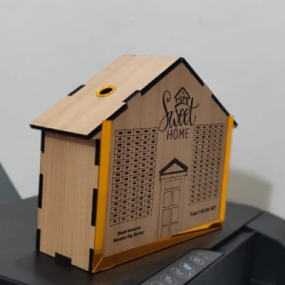 Wooden saving box secondary